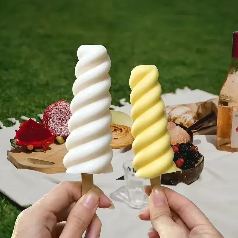 Popsicle Molds 6-Hole Ice Cream Maker with Cover and Sticks
