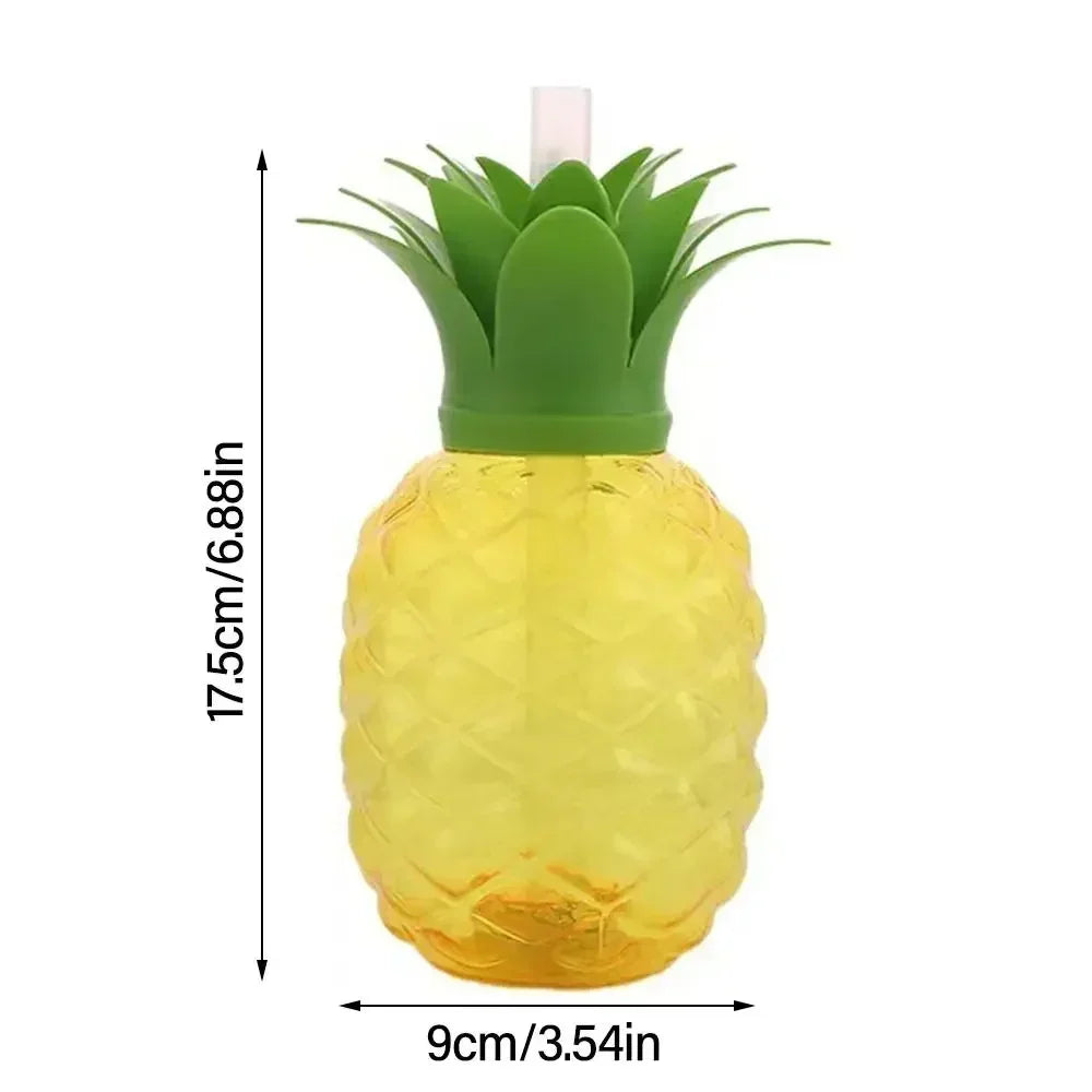 Cartoon Fruit Water Bottle Cup with Straw