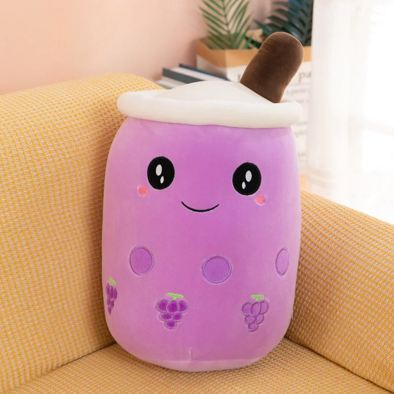 Soft Boba Plushie Pillow for Kids and Cute Room Decor