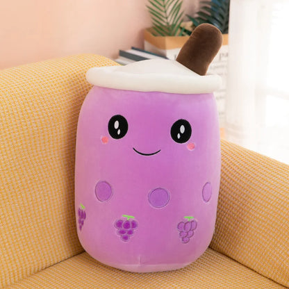 Soft Boba Plushie Pillow for Kids and Cute Room Decor