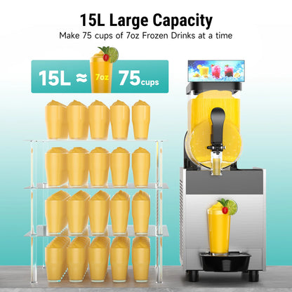 Slushy Machine with Double or Triple Tanks for Frozen Drinks