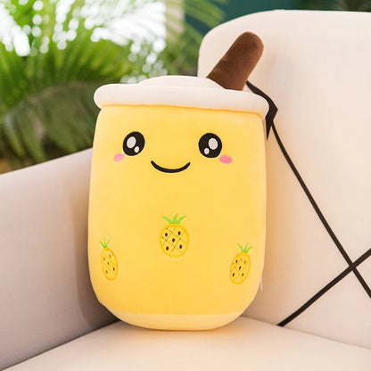 Soft Boba Plushie Pillow for Kids and Cute Room Decor
