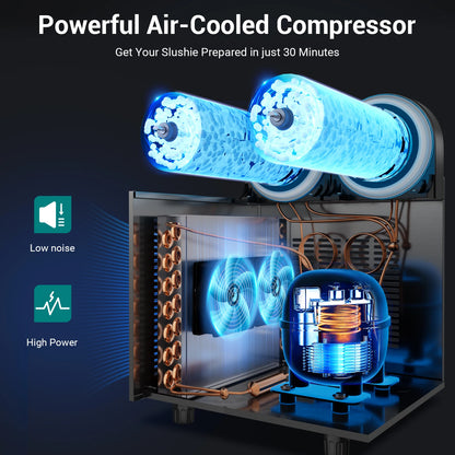 Slushy Machine with Double or Triple Tanks for Frozen Drinks
