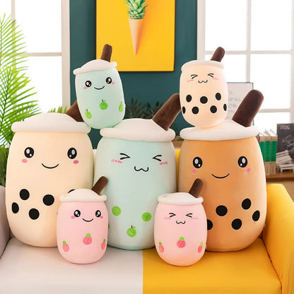 Soft Boba Plushie Pillow for Kids and Cute Room Decor