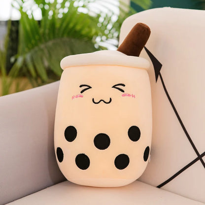 Soft Boba Plushie Pillow for Kids and Cute Room Decor