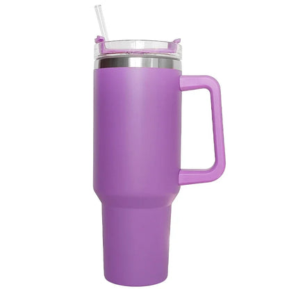 Insulated Stainless Steel Travel Mug with Straw 1200ml