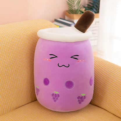 Soft Boba Plushie Pillow for Kids and Cute Room Decor