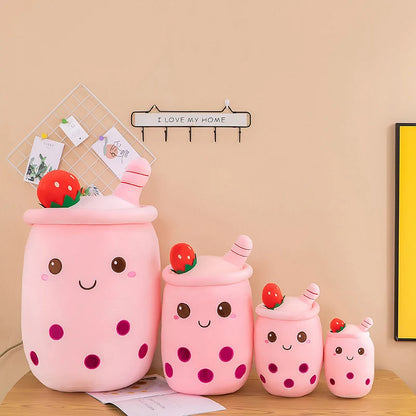 Soft Boba Plushie Pillow for Kids and Cute Room Decor
