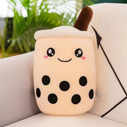 Soft Boba Plushie Pillow for Kids and Cute Room Decor