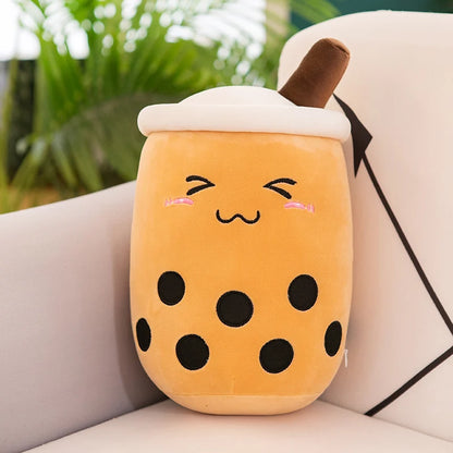 Soft Boba Plushie Pillow for Kids and Cute Room Decor