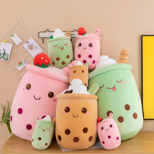 Soft Boba Plushie Pillow for Kids and Cute Room Decor