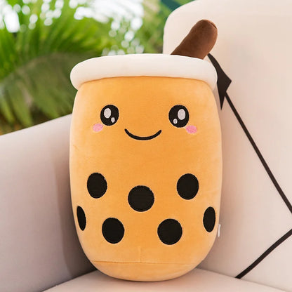 Soft Boba Plushie Pillow for Kids and Cute Room Decor