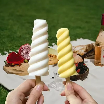 Popsicle Molds 6-Hole Ice Cream Maker with Cover and Sticks