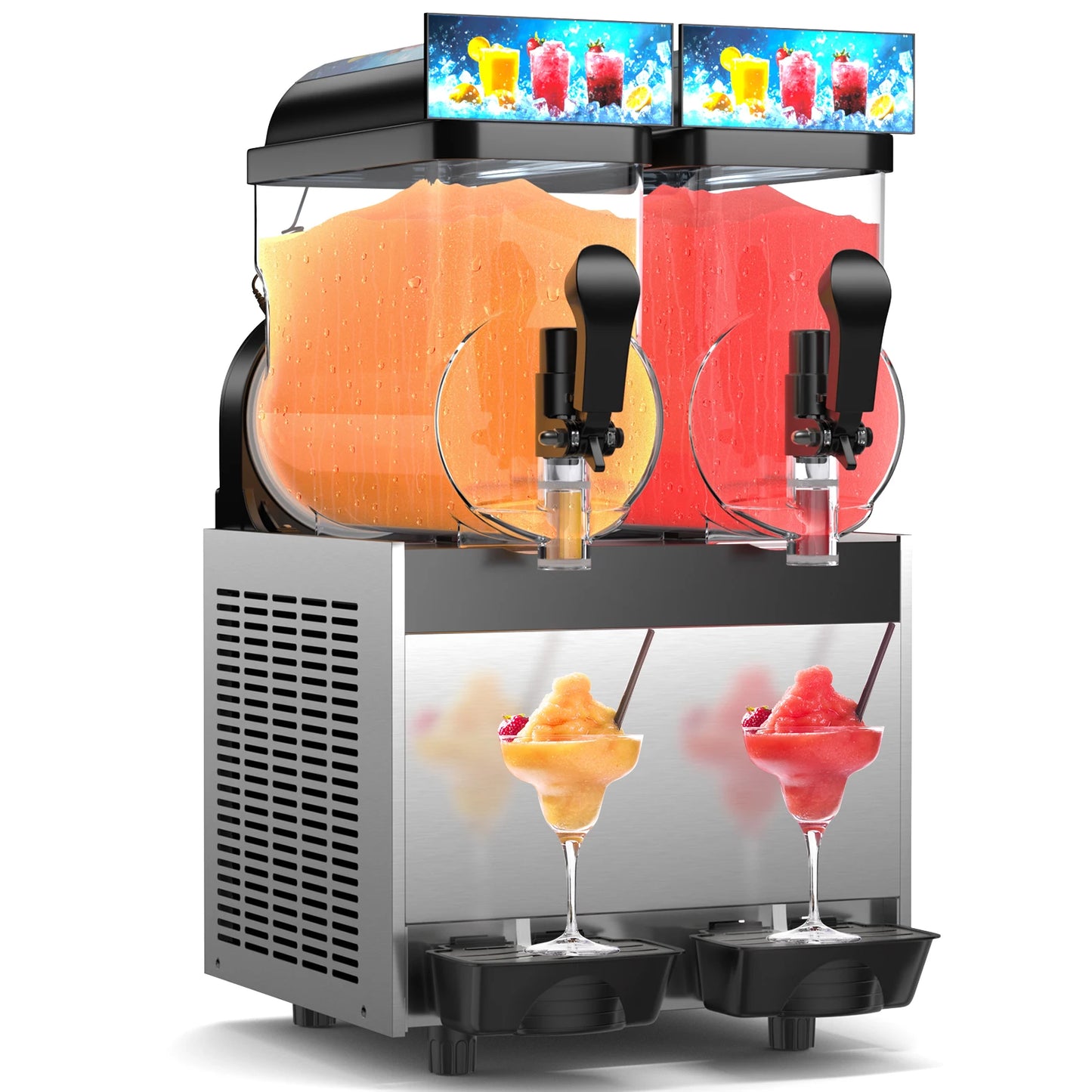 Slushy Machine with Double or Triple Tanks for Frozen Drinks