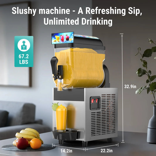 Slushy Machine with Double or Triple Tanks for Frozen Drinks