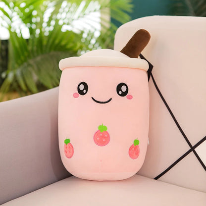 Soft Boba Plushie Pillow for Kids and Cute Room Decor
