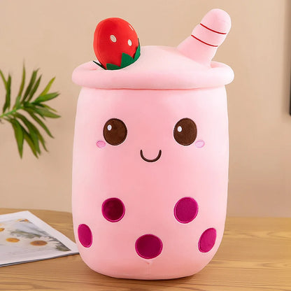 Soft Boba Plushie Pillow for Kids and Cute Room Decor