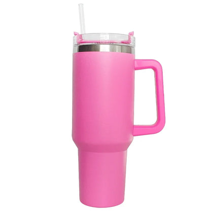 Insulated Stainless Steel Travel Mug with Straw 1200ml