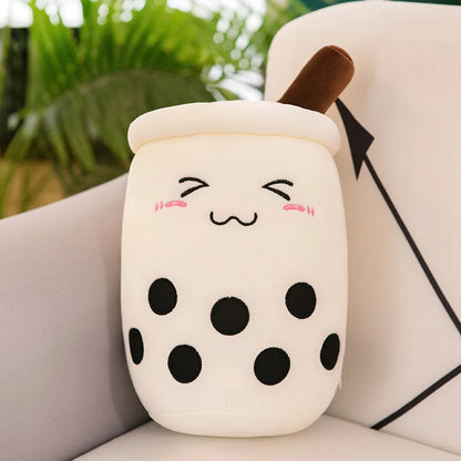 Soft Boba Plushie Pillow for Kids and Cute Room Decor