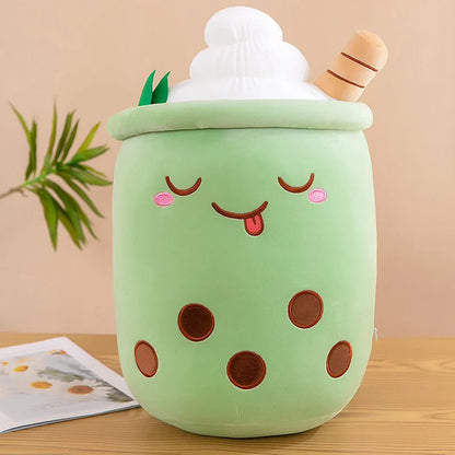 Soft Boba Plushie Pillow for Kids and Cute Room Decor