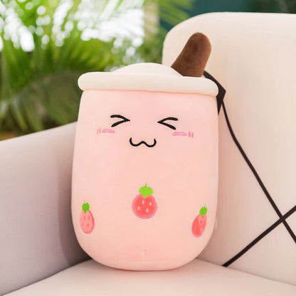 Soft Boba Plushie Pillow for Kids and Cute Room Decor