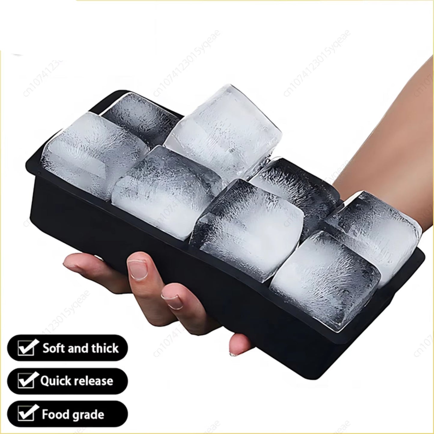 4/6/8/15Grids Silicone Ice Cube Molds Spherical Ice Cube Molds Ice Cream Ice Cube Making Machine Reusable Whiskey Ice Cube Molds